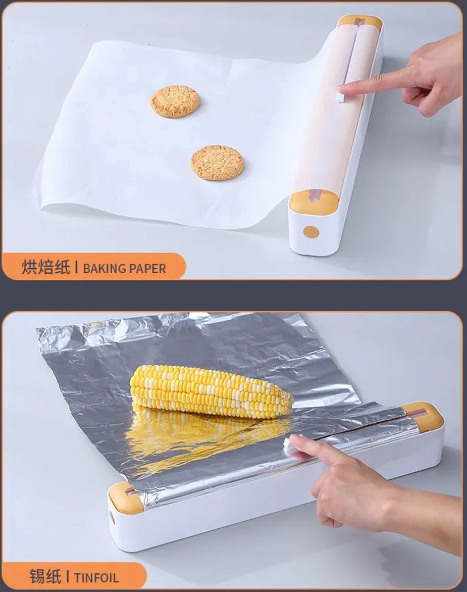 Folie Dispenser - Zwart - Keukendispenser - Vershoud Folies - Keuken