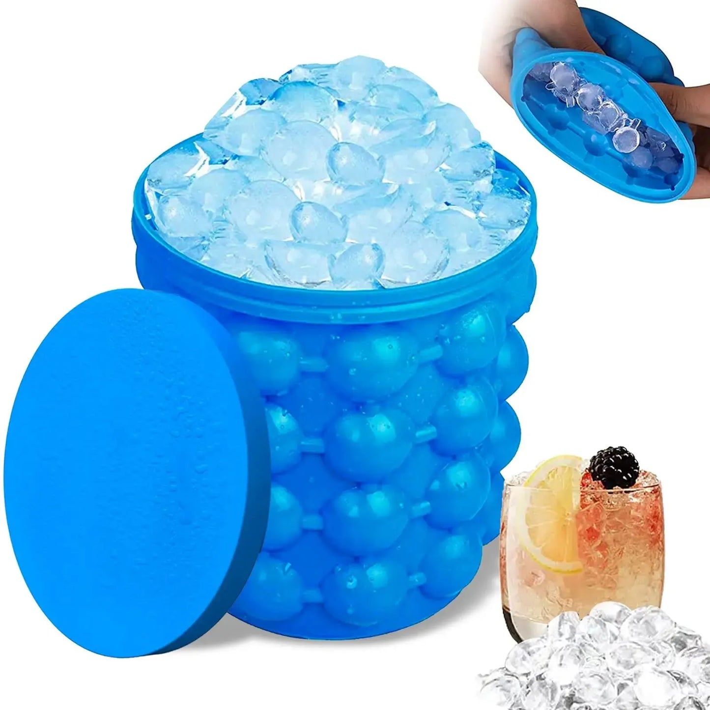IcePop™ – De Opvouwbare Siliconen IJsemmer voor IJsplezier On-the-Go!
