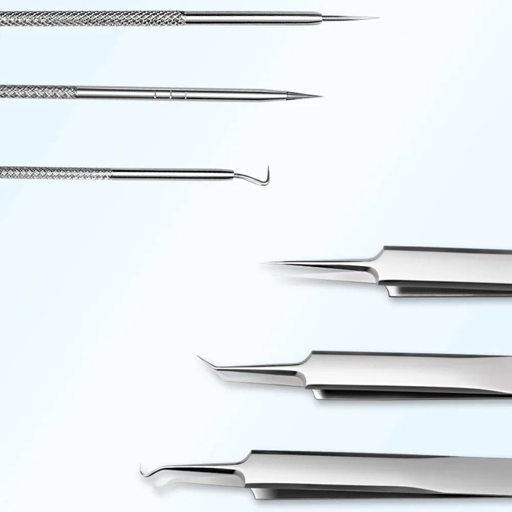 FaceTools - Roestvrij Staal Mee-eters Verwijdering Gereedschapsset 2+1 GRATIS