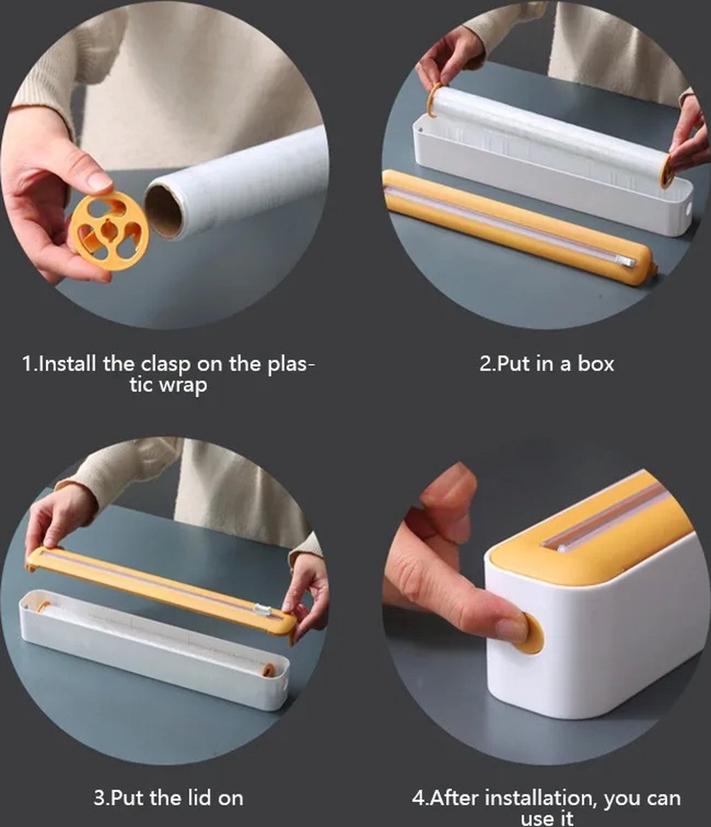 Folie Dispenser - Zwart - Keukendispenser - Vershoud Folies - Keuken