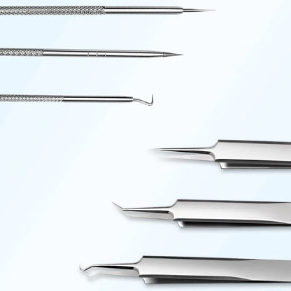 FaceTools - Roestvrij Staal Mee-eters Verwijdering Gereedschapsset 2+1 GRATIS